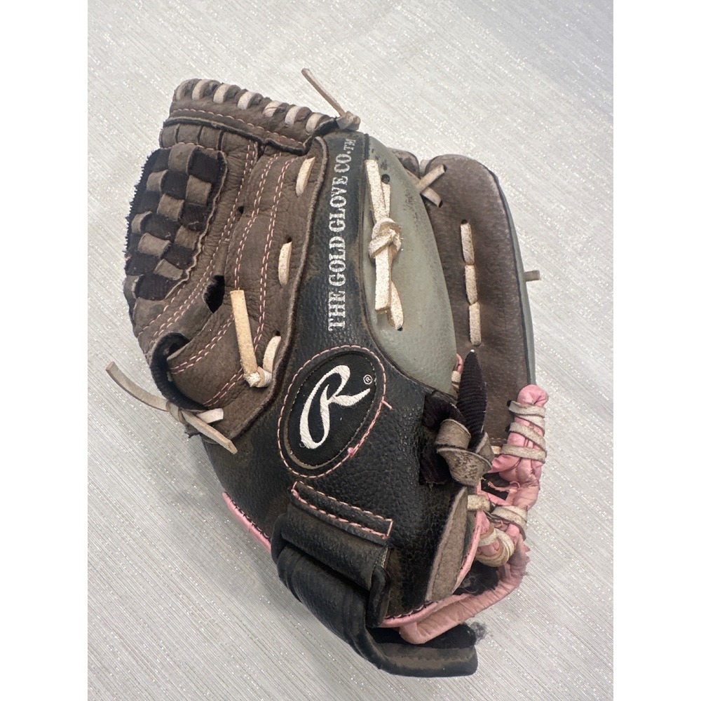 Rawlings Fastpitch Softball Glove BBBL5 Black Pink Right Hand Throw Basket Web